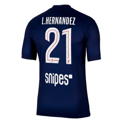 Moški Nogometni dresi Paris Saint-Germain Lucas Hernandez #21 Domači 2025-26 Kratek Rokav Moški Nogometni dresi Paris Saint-Germain Lucas Hernandez #21 Domači 2025-26 Kratek Rokav